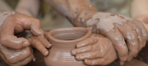 Child's Hands in Clay